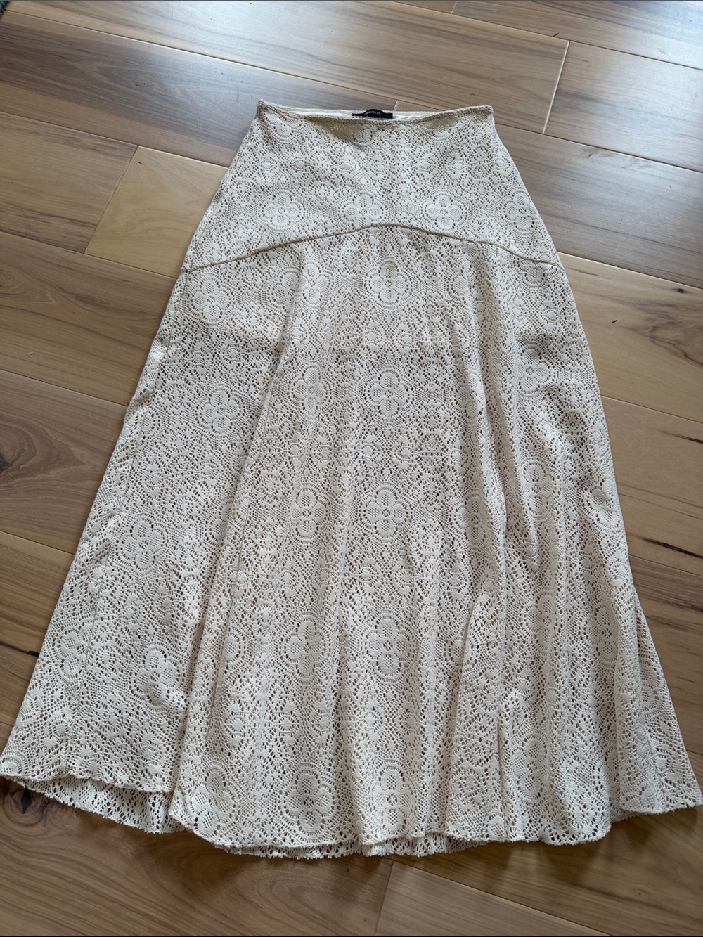 Forever 21 Beige Lace A line  Maxi Skirt